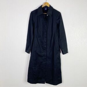 Vintage Gap Black Long Trench Coat